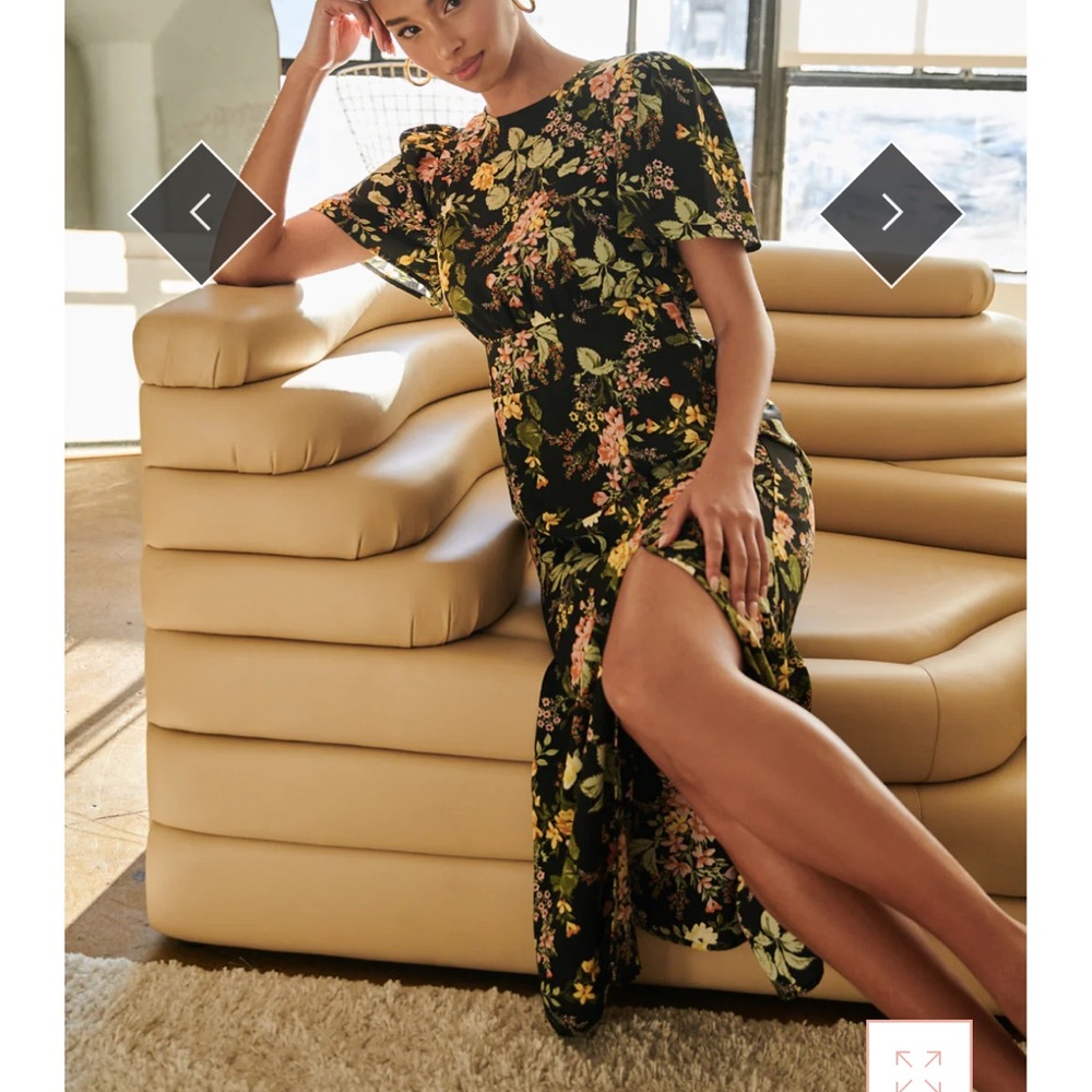 Night Bloom Floral Midi Dress by SUGARLIPS, size S. Reformation Isabella similar